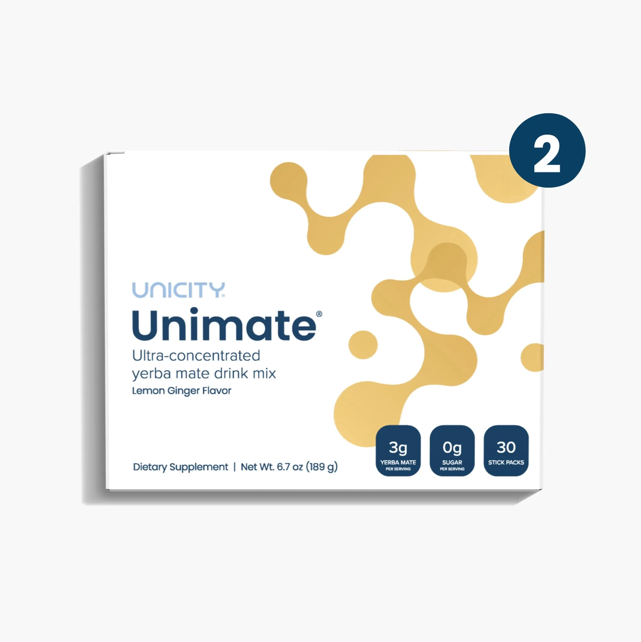 2 x Unicity Unimate Lemon Gingembre Booster